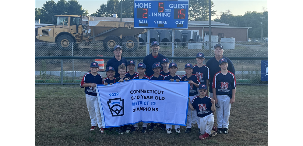 2022 8-10 Baseball District 12 Champions
